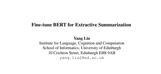 [paper review] Fine-tune BERT for Extractive Summarization